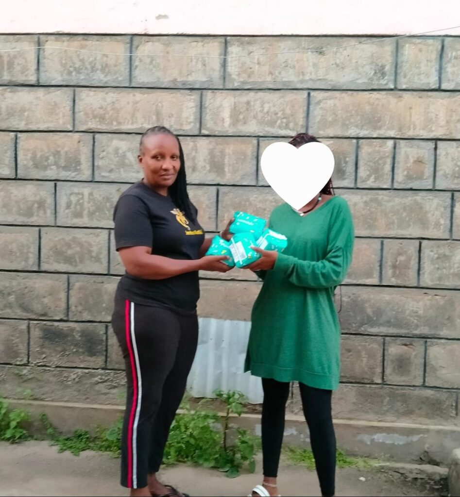Sanitary pad distribution – Triple Threat campaign